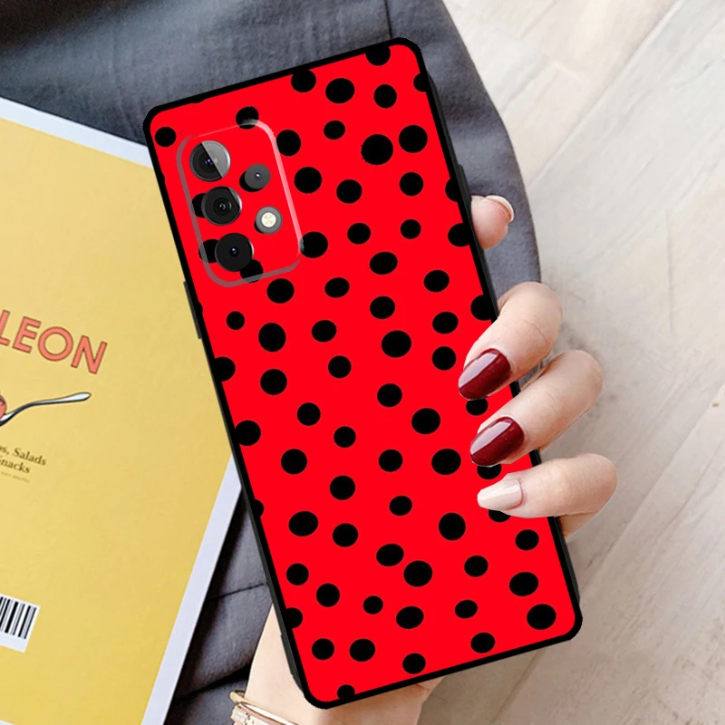 Polka Dots Art Case For Samsung Galaxy A13 A23 A33 A53 A42 A32 A22 A12 A51 A71 A14 A24 A34 A54 A52 Coque