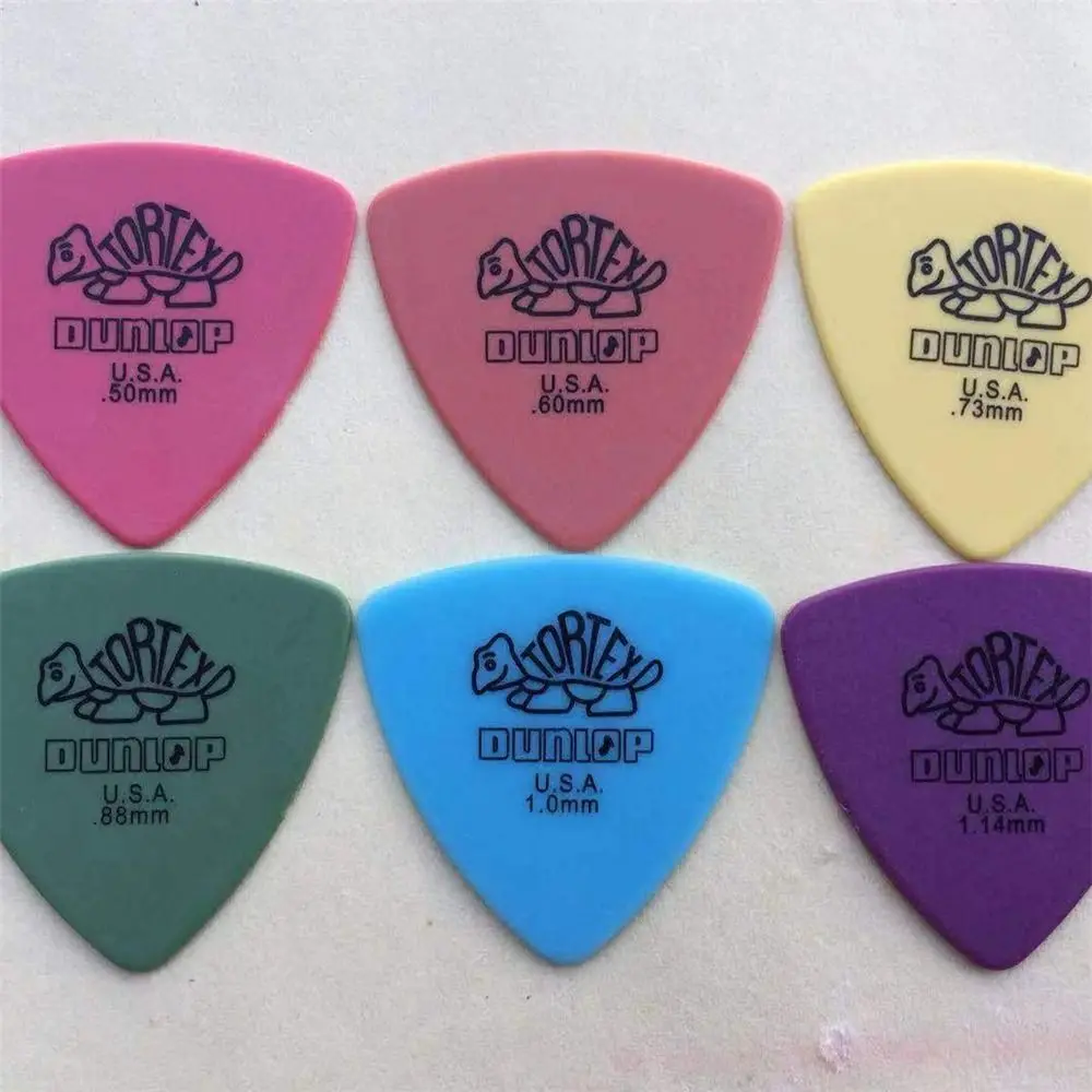 10pcs Delrin Dunlop Guitar Picks 0.5/0.6/0.73/0.88/1.0/1.14MM Anti-slip Style Electric Guitar Picks Triangle Picks view 2