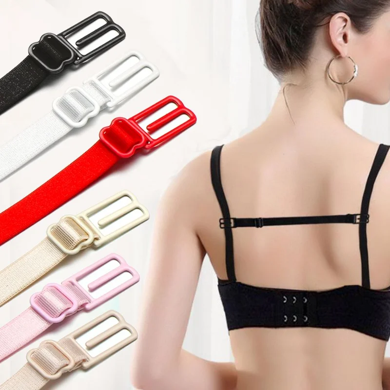 1pcs Women Anti Slip Bra Strap Double-shoulder Back Hasp Holders Buckle Belt All Match Invisible Elastic Straps Bra Extender