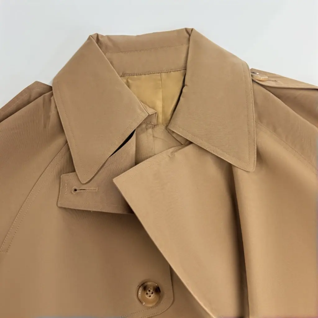 

Women's High-End British Style Spring Coat Slim-fit Double-breasted Luxury Simple Waist Design Fashionable Outerwear