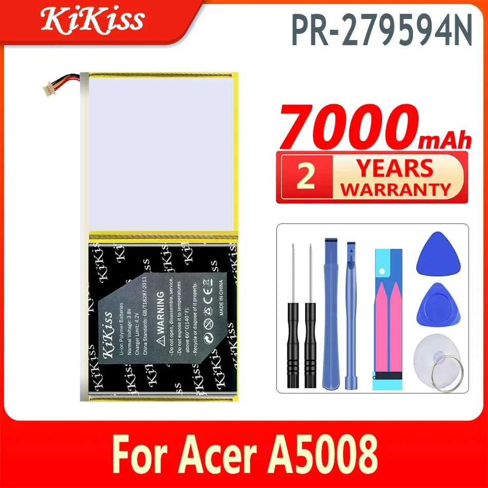 

7000mAh KiKiss New Battery PR-279594N PR279594N For Acer A5008 Iconia One 10 One10 B3-A20 B3-A30 Iconia 10 Iconia10 A3-A40