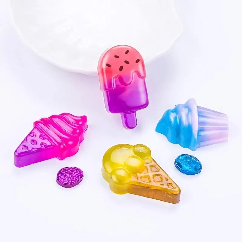 DIY Ice Cream Keychain Pendant Silicone Mold Jewelry Making Tools Chocolate Candy Resin Mold Kitchen Decoration Accessories Gift