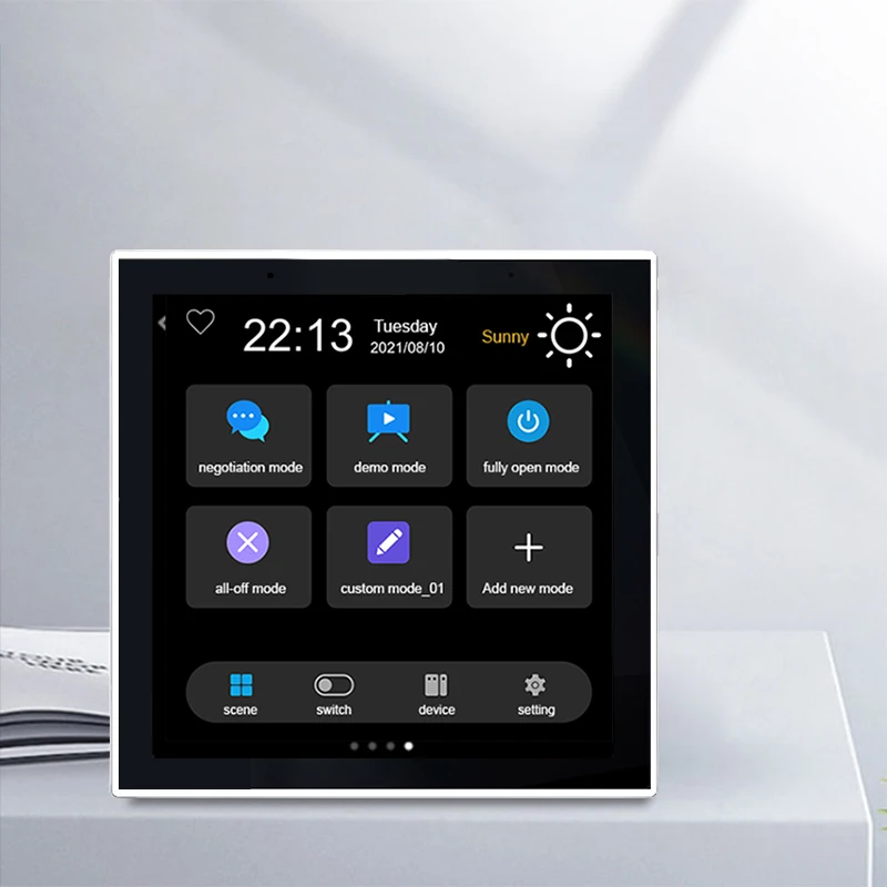 

4 Inch Central Control Panel Tuya Smart Home Zigbee Gateway For Control The Light,curtain,air Conditioner
