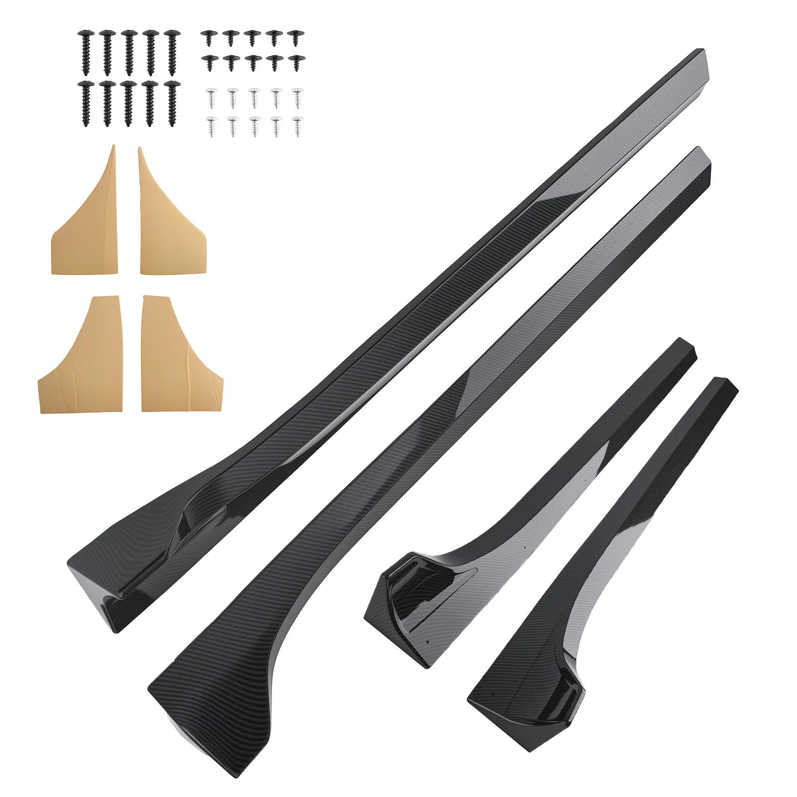 

Black Side Skirt Extension Kit for Tesla Model 3 17-23 ABS Body Panel 2PC Set