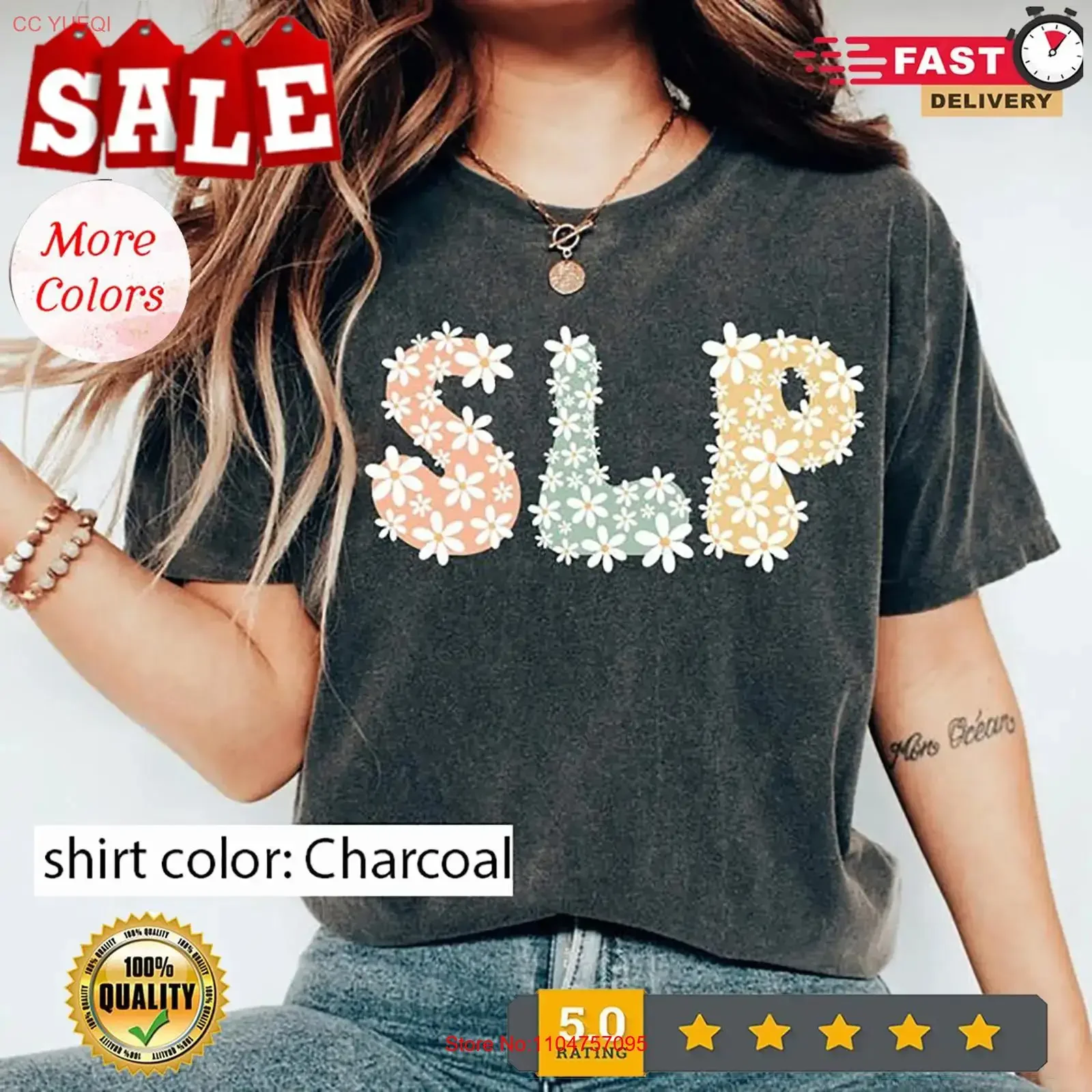 SLP Speech Language PathologisT T Shirt s Sign Spee vintage Washed graphic streetwear Comfortable Top For Everyday Wear fashion