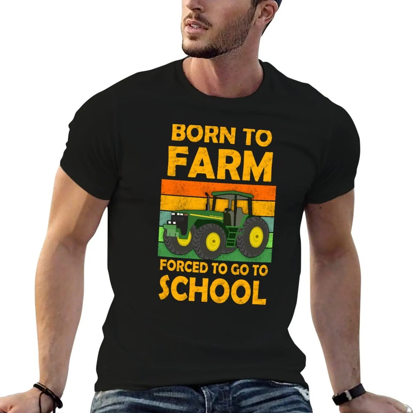 Born to Farm Forced to Go to School T-Shirt cheap stuff cute clothes t shirt men