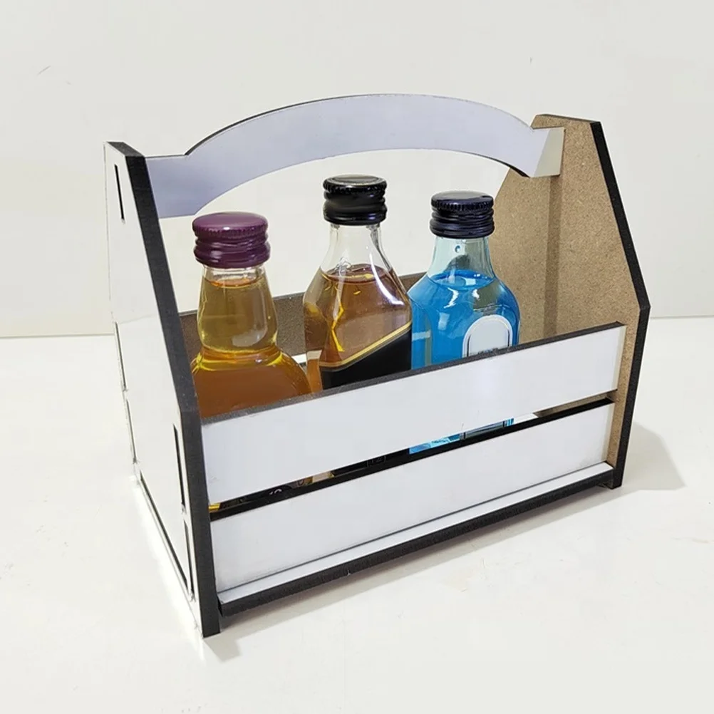 

Sublimation Blank Beverage Basket Portable Beer Carrier Rustic Storage Holder Perfect for Picnic Bbq Heat Transfer Sublimation