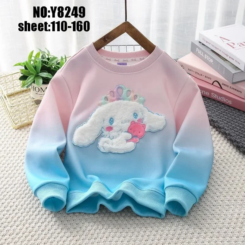 

Sweet Cinnamoroll Anime Kawaii Fashion Hoodie Clothes Cute Sanrio Ins Children Long Sleeve Shirt Clothing Gifts for Kids