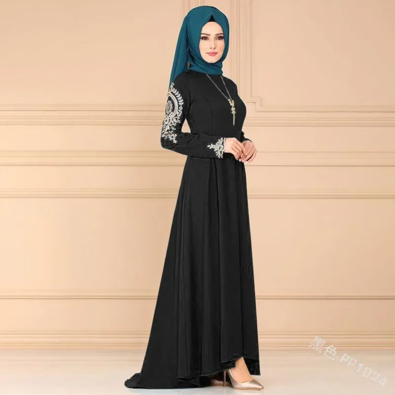 Fashion Muslim dress women abaya Ramadan party Dubai Turkey Middle East Ramadan irregular Islamic prayer clothing S-5XL