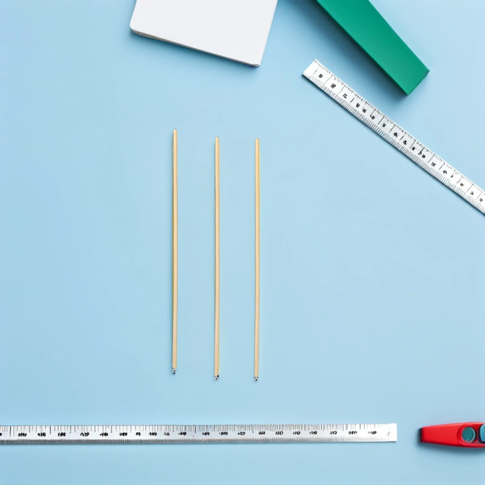 50 Stuks Shadow Puppet Accessoires 25Cm Lichtgeel Onvoltooide Craft Sticks voor Marionet Arm Beweging Controle Staaf DIY Houten