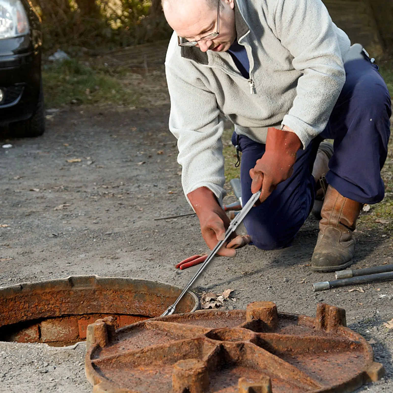 

Magnetic Pickup Tool Telescopic LED Flashlight Flexible Magnet Head Portable for Handyman Mechanic Electrician Repair Light