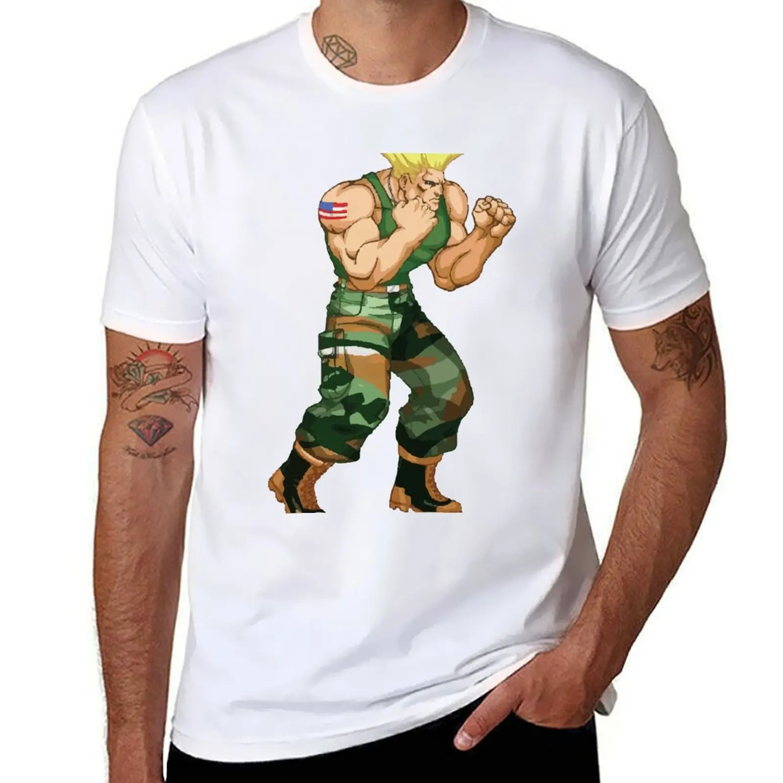 

guile T-Shirt t shirt man luxury t shirts cotton 100% T-Shirt