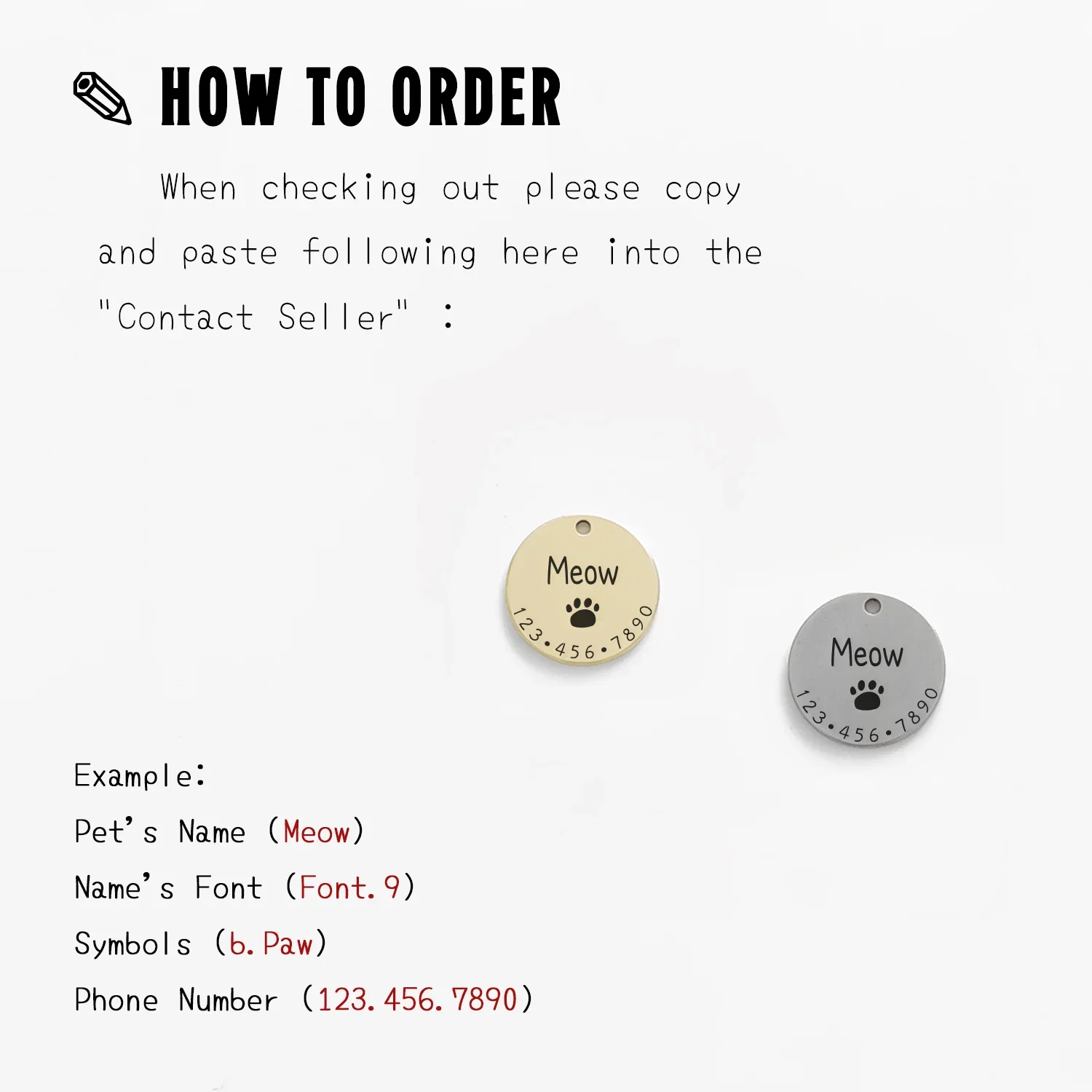 شخصية الحيوانات الأليفة القط الكلب معرف العلامة طوق الملحقات MW001 مخصص محفورة قلادة سلسلة سحر لوازم لمنتجات اسم علامة الكلب