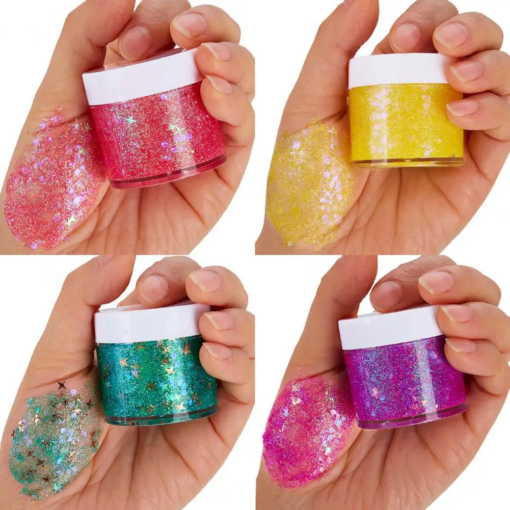 Carnival Face Glitter Gel, Olhos, Lábios, Cabelo, Corpo, Espumante, Lantejoulas, Sombra para Palco, Mão, 36g