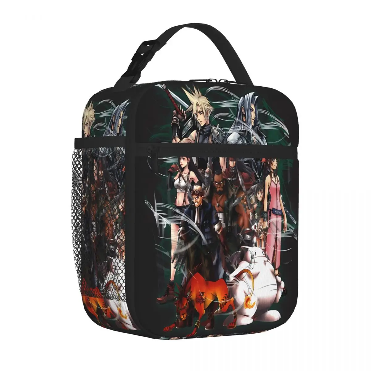 Bestselling Final Fantasy VII - Collage Transparent Detail Leakproof Lunch Bag School Break Time Meal Prep Bag