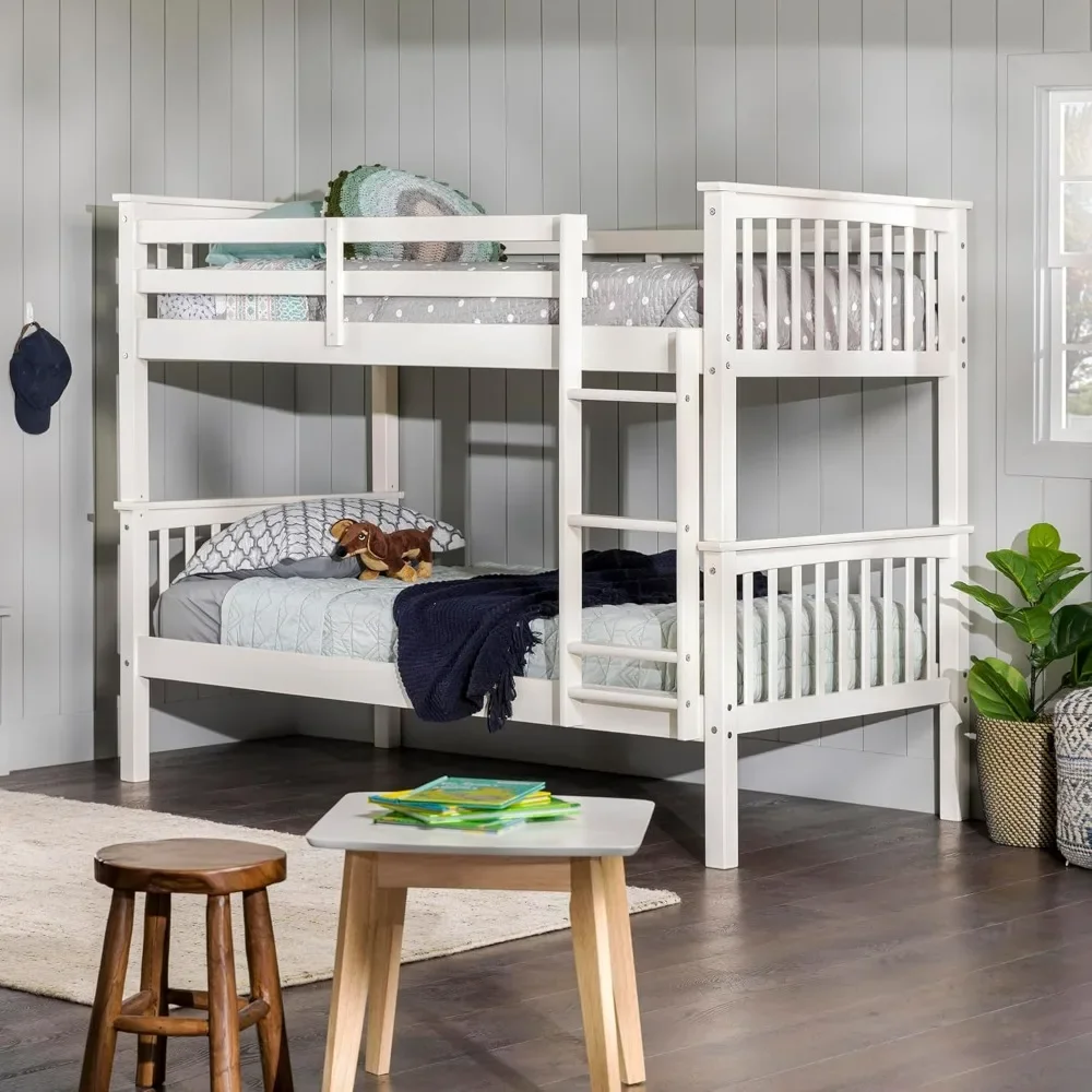 Solid wood twin bunk bed, 62