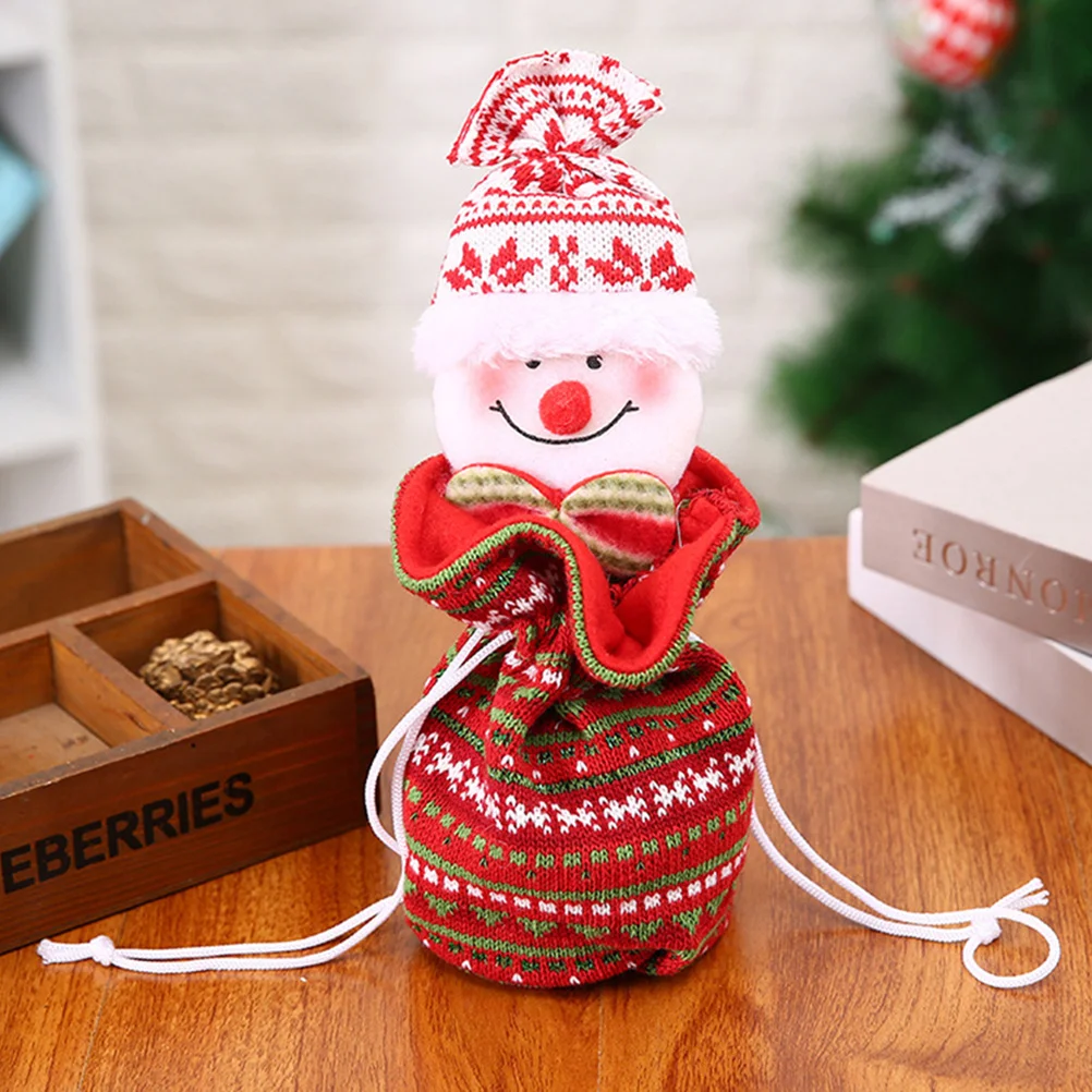 

3Pcs Christmas Gift Bag Reusable Durable Eco Friendly Printed Design Party Use Candy Biscuit Chocolate Xmas Favors Supplies
