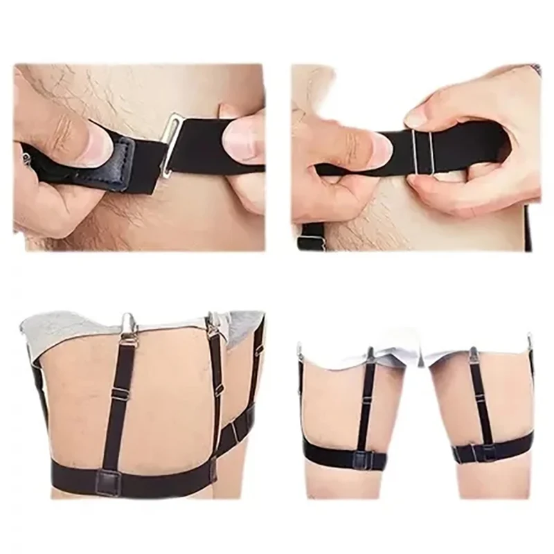 قميص رجالي يبقى قابل للتعديل حمالات الساق المرنة المضادة للانزلاق أصحاب القميص الأربطة مقاومة التجاعيد عدم الانزلاق الحمالات الهدايا