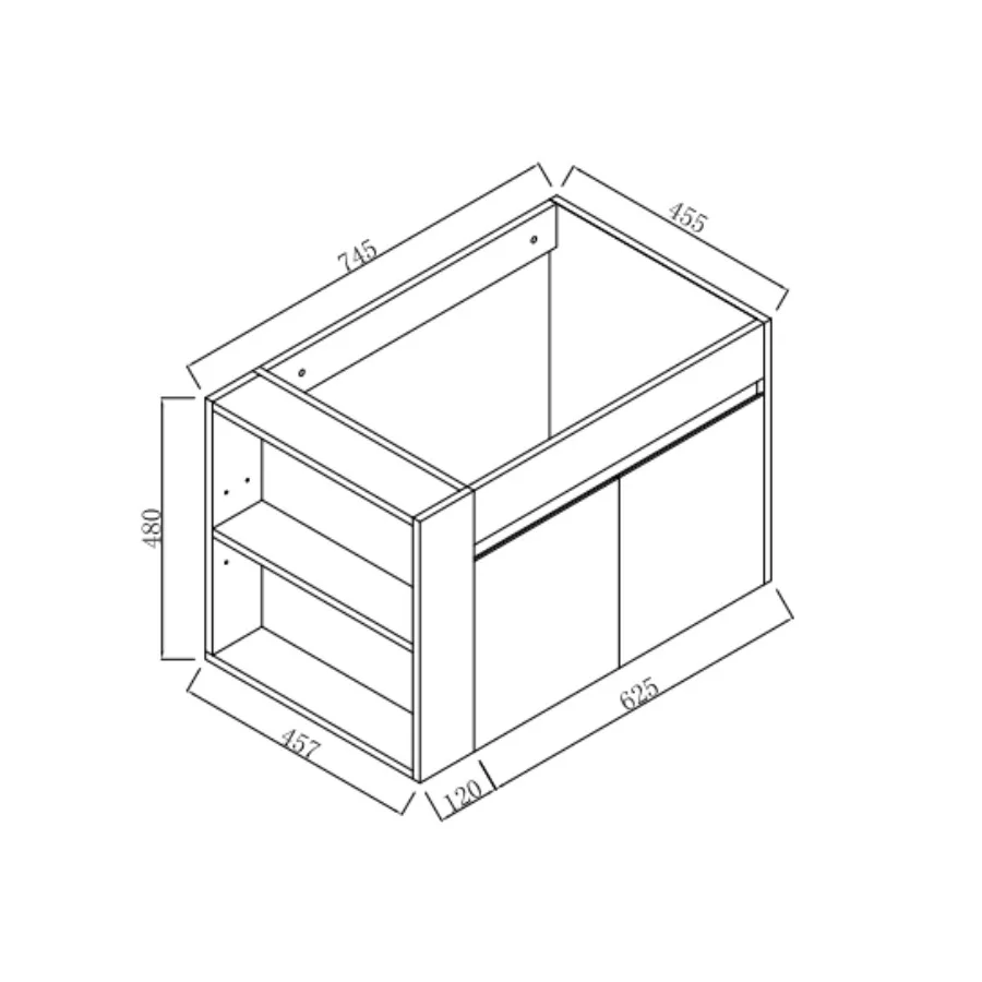 

30 Inch Bathroom Vanity With Open Shelf KDPACKING Only Vanity Without Basin