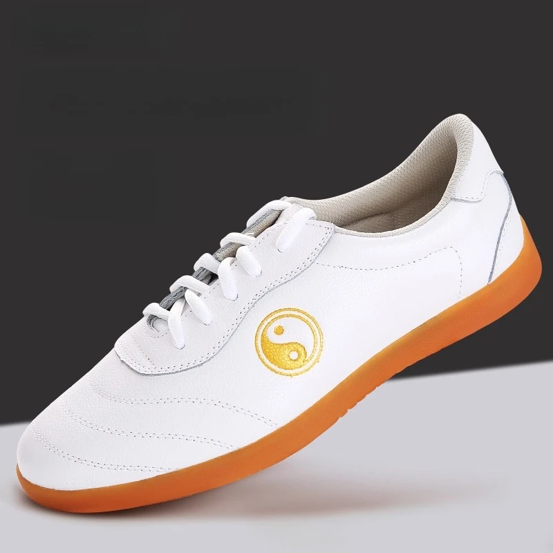 

Genuine Cowhide Leather Tai Chi Shoes for Kung Fu Wushu Martial Arts Soft Flexible Sole Light weight Men Women Footwear