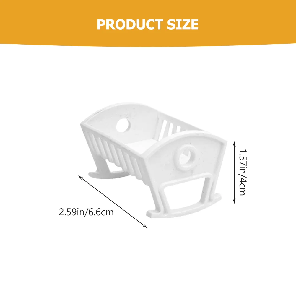 1 conjunto simulado em miniatura cama de bebê lâmpada chão decoração infantil requintado mini casa acessório móveis em miniatura ornamento mini