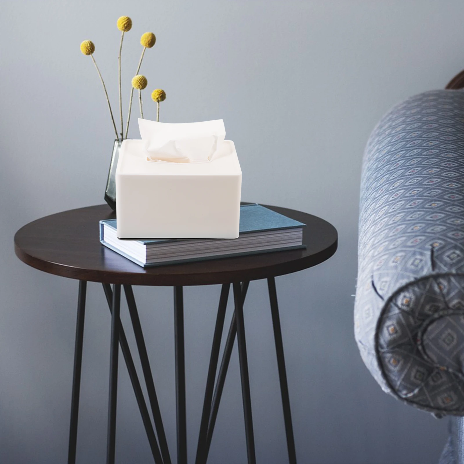 

1pc Tissue Box Cover Plastic Storage Case For Paper Towel Napkin Holder Home Desktop Decor Living Room Bedroom Bathroom Car