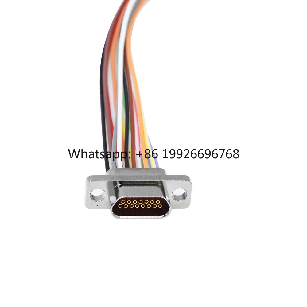 

D-SUB Video Ethernet VGA J30J DB-15 15 Pin Connector Screw Terminal Panel Mount Industrial Solder Straight Male 200mm Wire Power