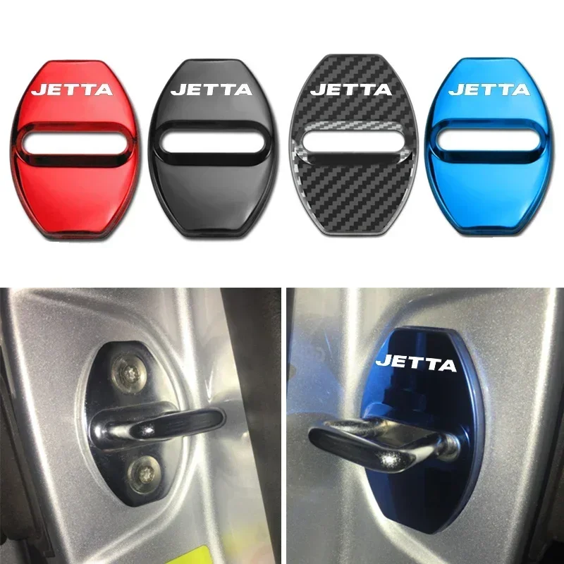 4Pcs Stainless Steel Car Door Lock Protection Covers for Volkswagen Jetta MK4 R-Line Polo Golf Passat Tiguan Anti-Rust Styling