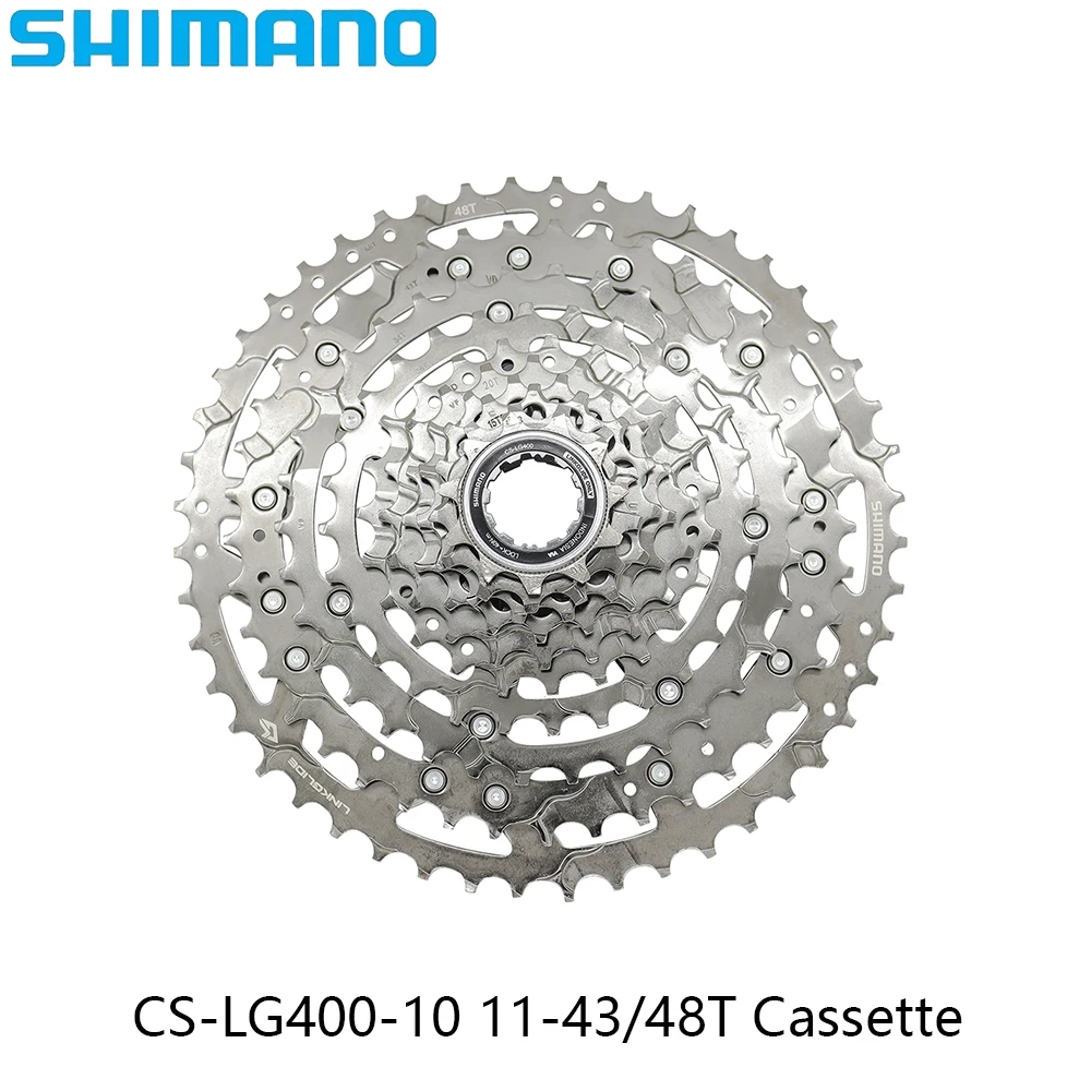 SHIMANO 10 Speed CS-LG400-10 11-43/48T MTB Bike Cassette Sprocket Freewheel For Mountain Bike Original Parts