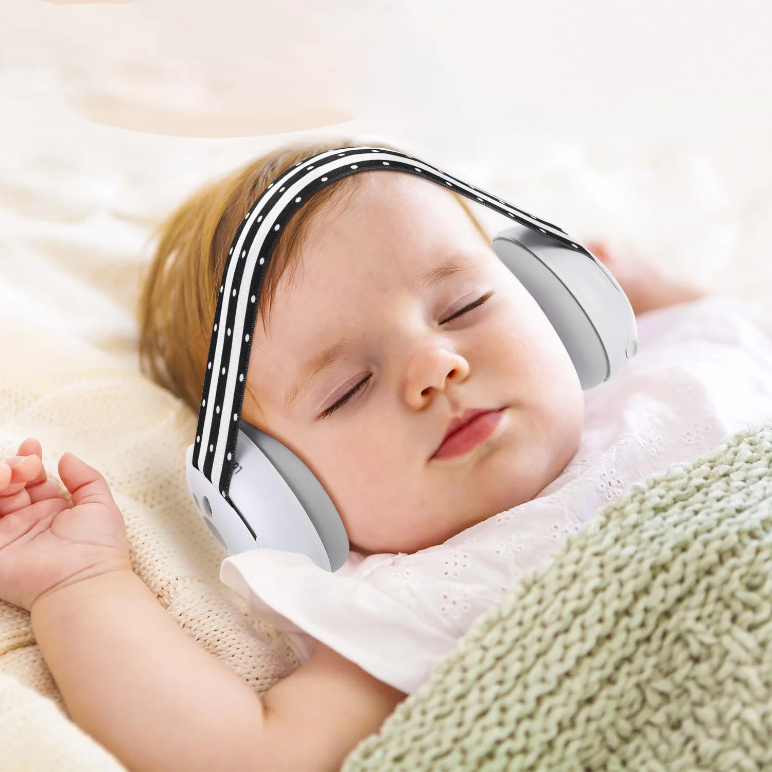 Sleep noise cancel kids ear band, efficient noise reduction, breathable, baby protector, study focus.
