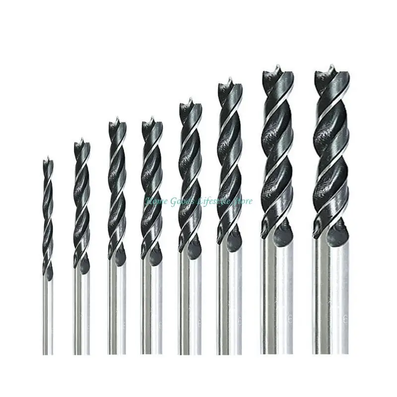 

E74E 8x Drill Bits Center Point High Strength Woodworking Drilling Tool 3mm-10mm