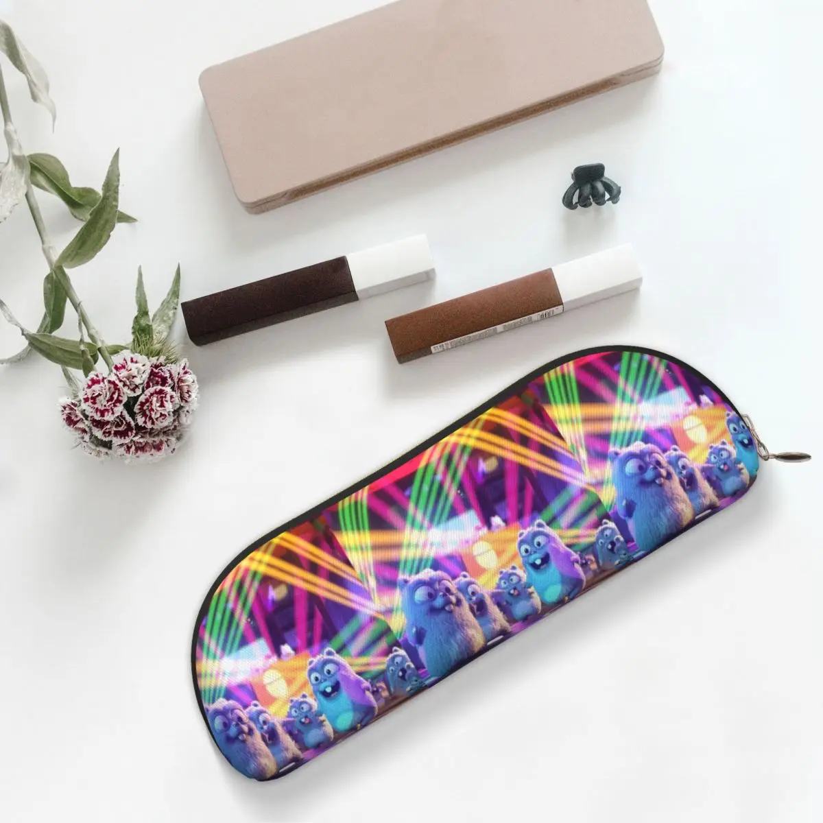 Grizzy And The Lemmings مقلمة حامل قلم تخزين القرطاسية لوازم تخزين كبيرة صندوق القلم حقيبة أقلام رصاص لهدايا الأطفال