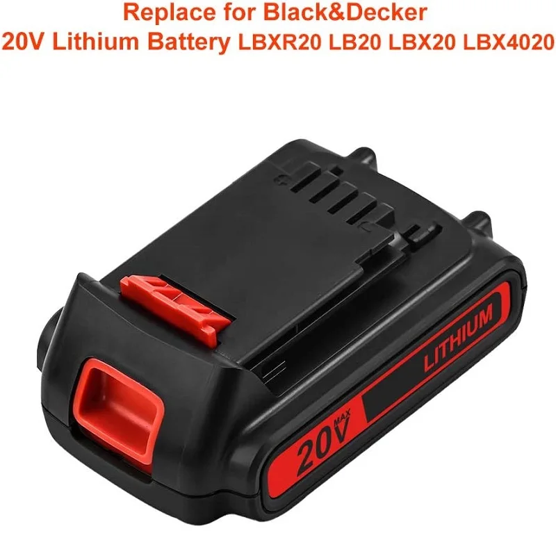 LBXR20 20 Volt 3.0Ah Replacement Battery Compatible with Black and Decker 20V Lithium Battery Max LB20 LBX20 LB2X4020 LST220