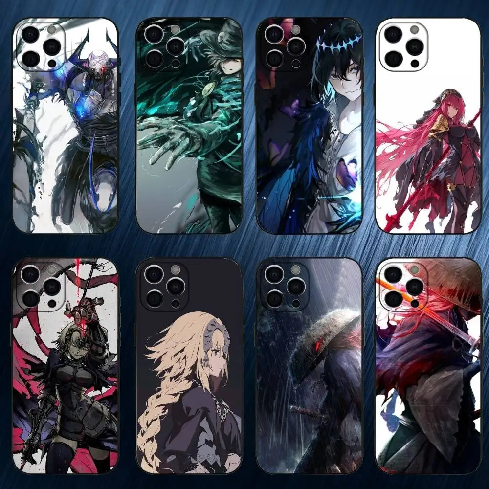 

Game F-Fate Grand Order Phone Case For iPhone 17,16,15,14,13,12,11 Plus,Pro Max, Soft Silicone Black Cover
