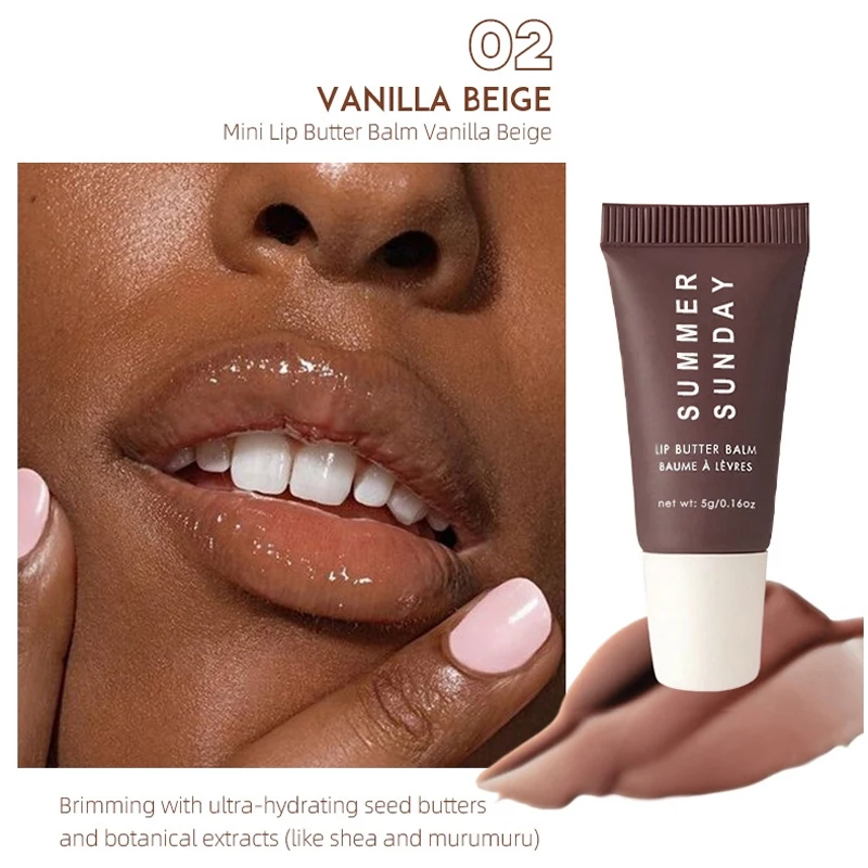 Sommer-Lippenglasur, 4 Stück, butterfeuchtend, langanhaltend, feuchtigkeitsspendend, zeigt guter Teint, einfach zu färben getönte Lippenbalsam-Set-Box