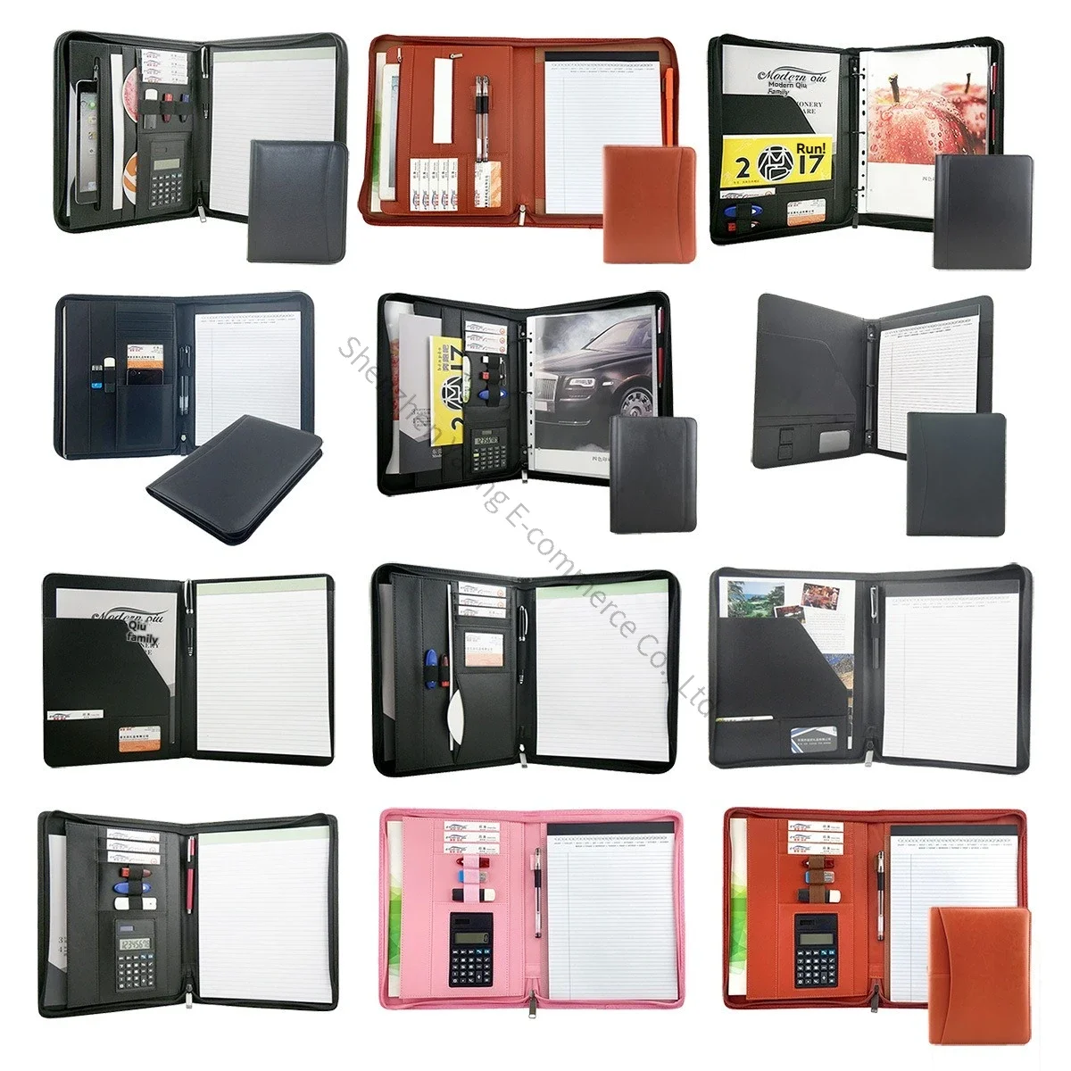 

2026　Modern Spot Wholesale Various Styles Of Folder Leather Multifunctional A4 Manager Folder Office Supplies