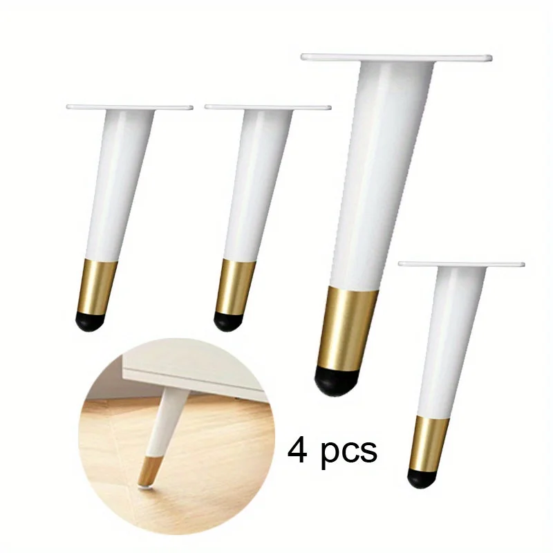 

4pcs Coffee Table Support Desk Chairs Nightstands DIY Furniture Metal Legs Adjustable Furniture Table Legs for Sofa TV Cabinet