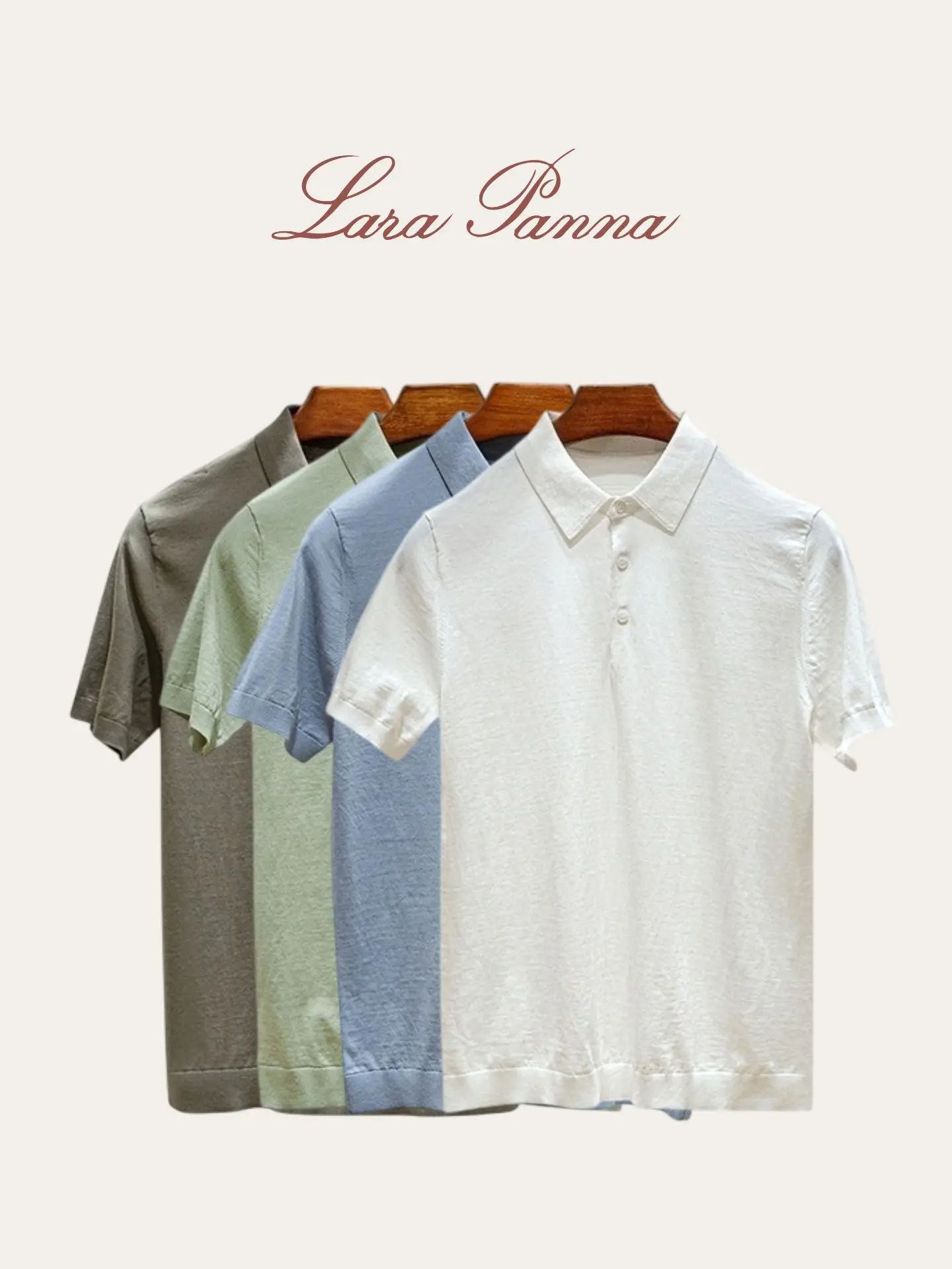 

Z Home Повседневная летняя мужская футболка из льняного шелка ort Sve с отложным воротником Дышащая удобная футболка Busin Gentle...