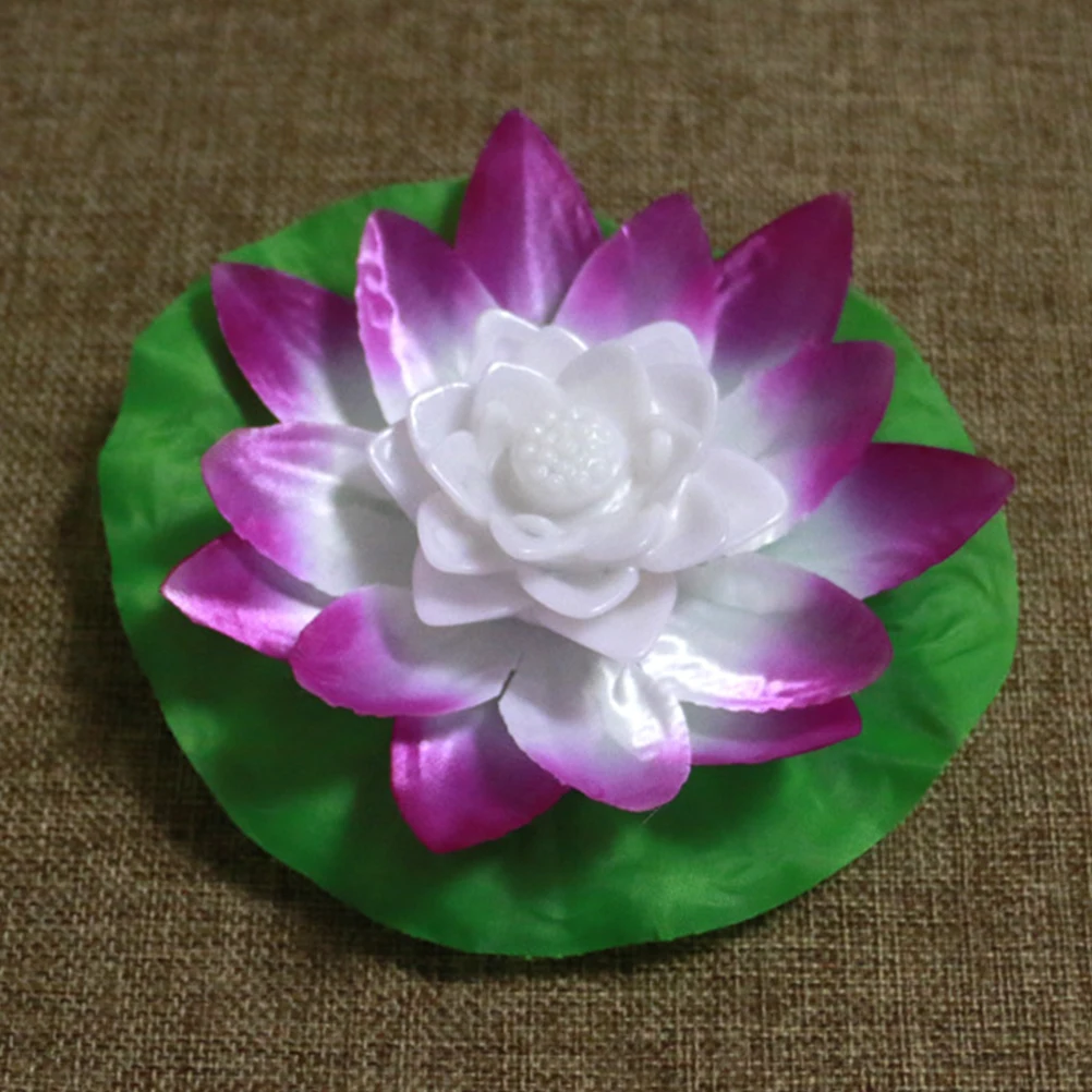 

6 Pcs Lotus Lamp Outdoor Solar Lights Decoration Night Flower Pool Lantern Decorate