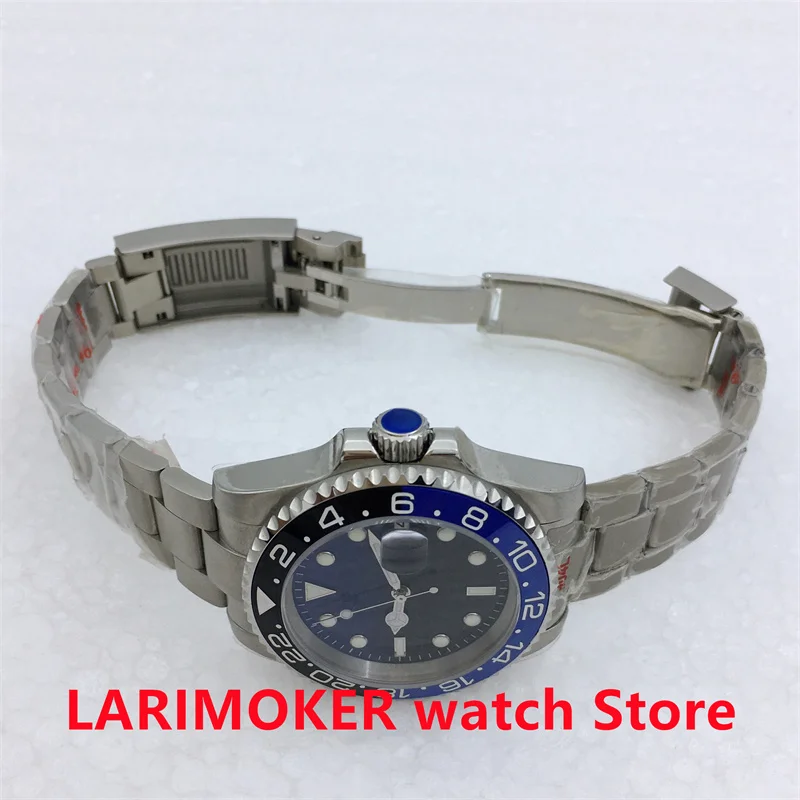 BLIGER 남성용 기계식 시계, NH35A 미요타 PT5000, 120 클릭 회전 베젤, 2 색 다이얼, 사파이어 브러시 오이스터 팔찌, 40mm