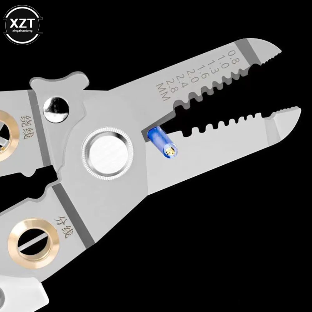 Alicates multifuncionales para electricistas, alicates de prensado de cables, alicates de terminales, herramientas de pelado, cortador de división de cables
