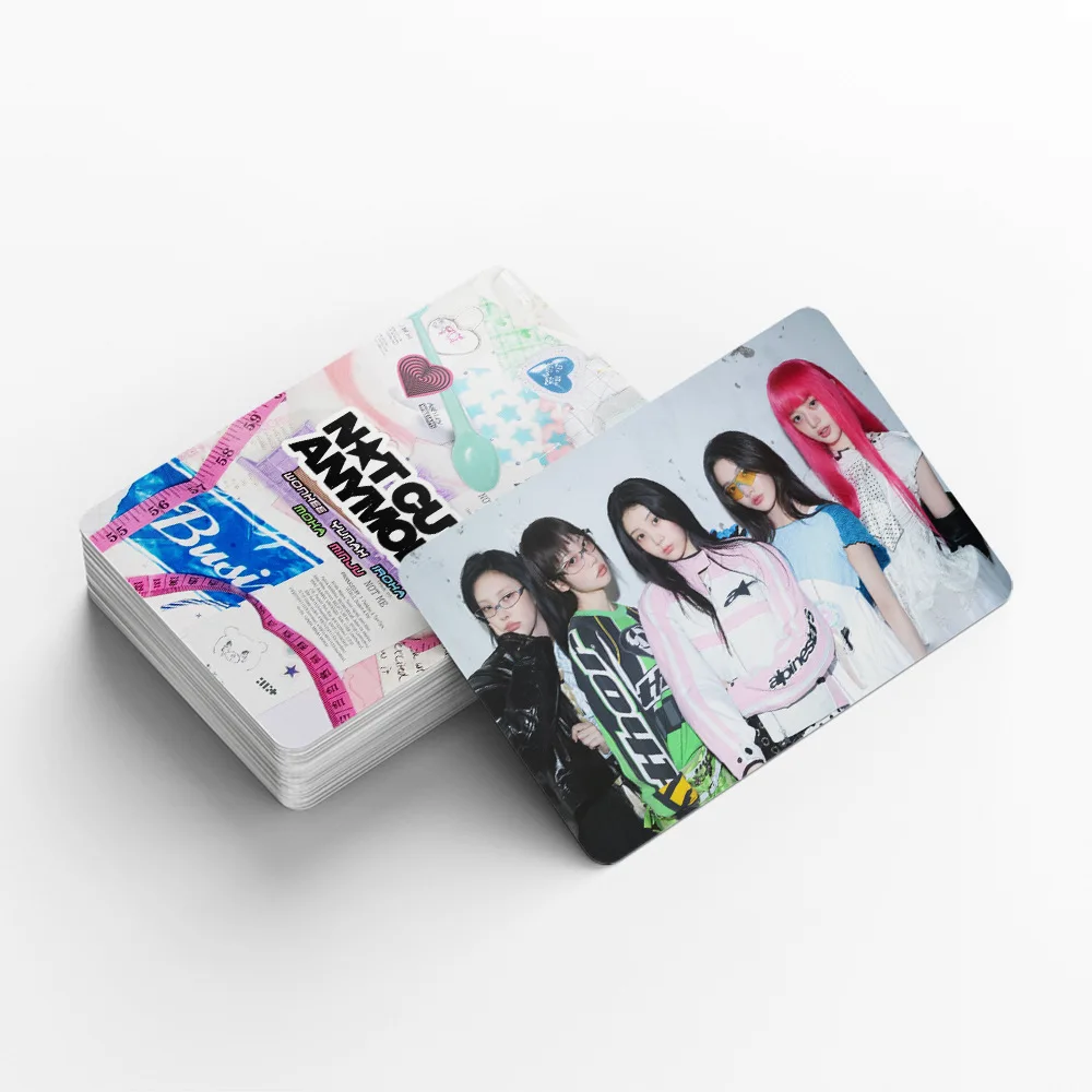 92A Girlgroup ILLIT Total Chain Neues Album BOMB Doppelseitige Promi-Fotokarten-Aufkleber Lomo-Karte – Detail 3