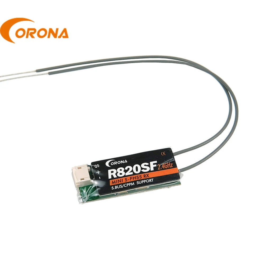 Corona RC R820SF Micro Futaba 2.4GHz S-FHSS/ FHSS Compatible Mini Micro S.bus Receiver for RC FPV Multicopter Drone