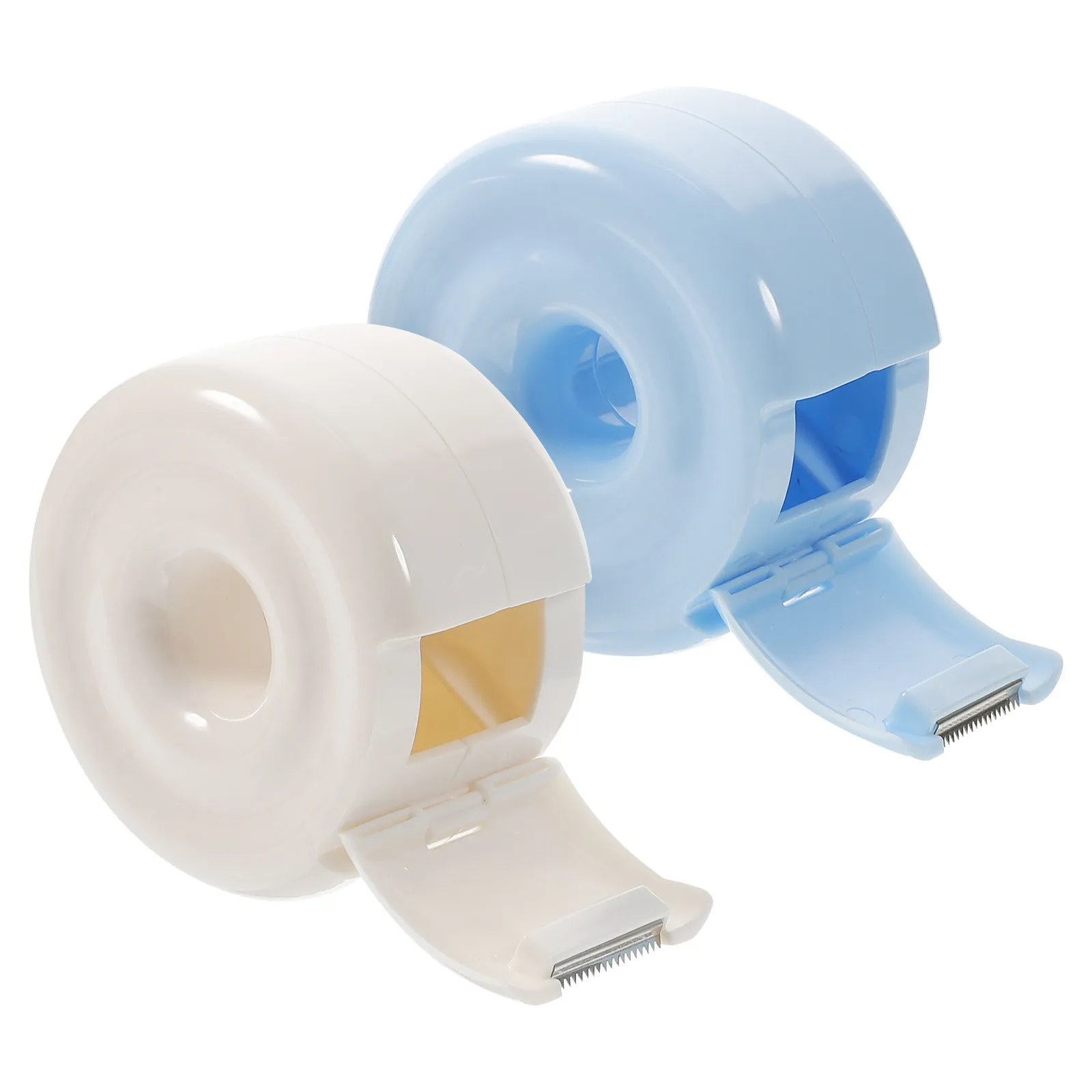 

2Pcs Tape Dispenser Office Desktop Portable Tape Cutter Small Household Label Holder Professional Sticker Supply Convenient