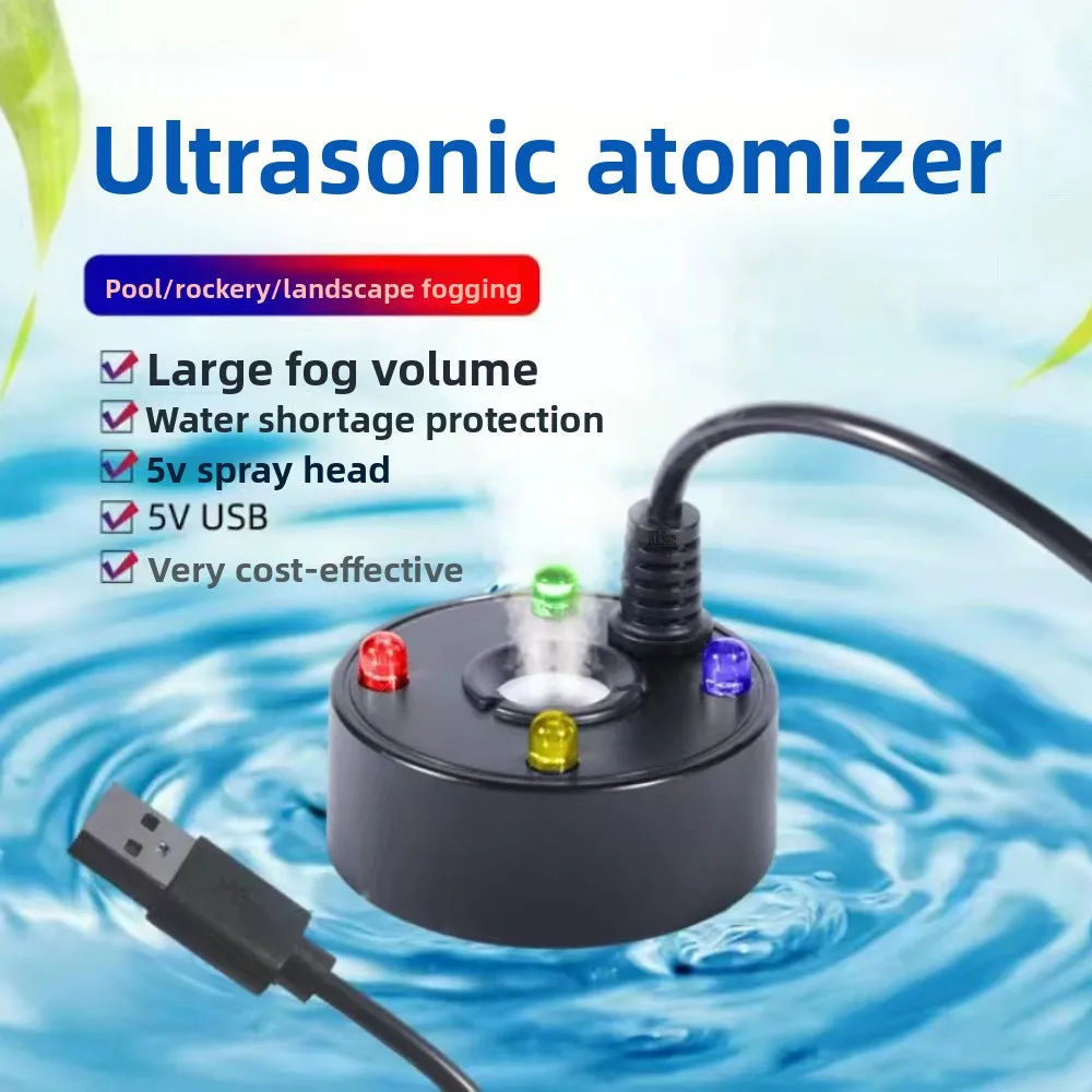 البخاخ خزانات الأسماك اكسسوارات نافورة مضخة هواء بركة فقاعة مولد 5 فولت USB مولد الدخان لحوض السمك الفوار الحيوانات الأليفة المائية