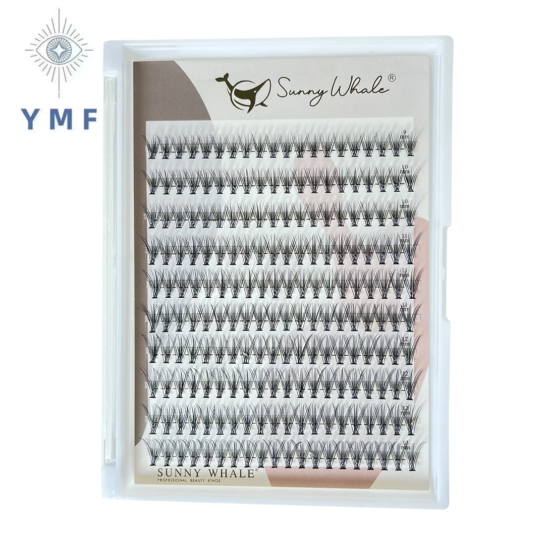 YMF 6D Eyeslashes Extension Personal Fake EyeLash Professional Makeup Individual Cluster EyeLashes Grafting False Eyelashes