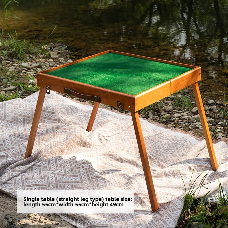 Outdoor travel folding portable small mahjong set household hand rub dormitory camping table