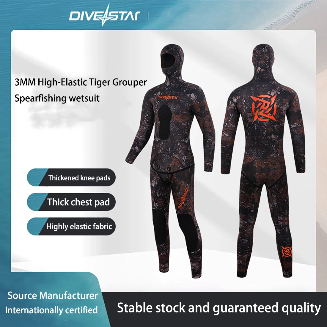 3mm Cold-Proof Warm Camouflage Split Spearfishing Hunting Suits for Surfing Free Diving and Fishing Manufacturer's Best Wetsuits