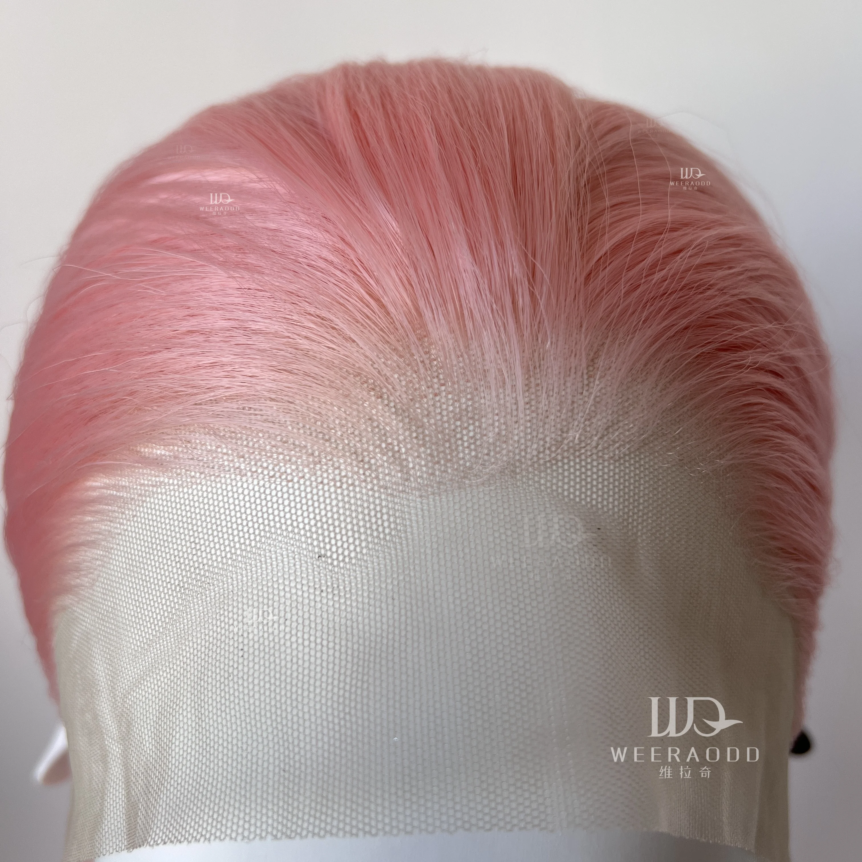 Peluca rosa claro para mujer، peluca con malla أمامي 13x4، pelucas sintéticas largas y rectas de 26 pulgadas، peluca de Cospla