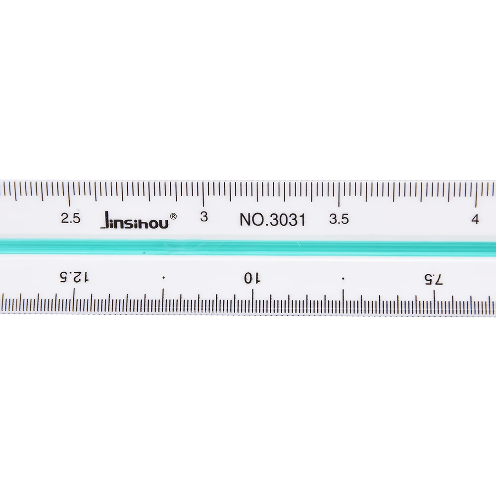 1PC 1:20/25/50/75/100/125 Plastic Triangular Scale Ruler Measurement